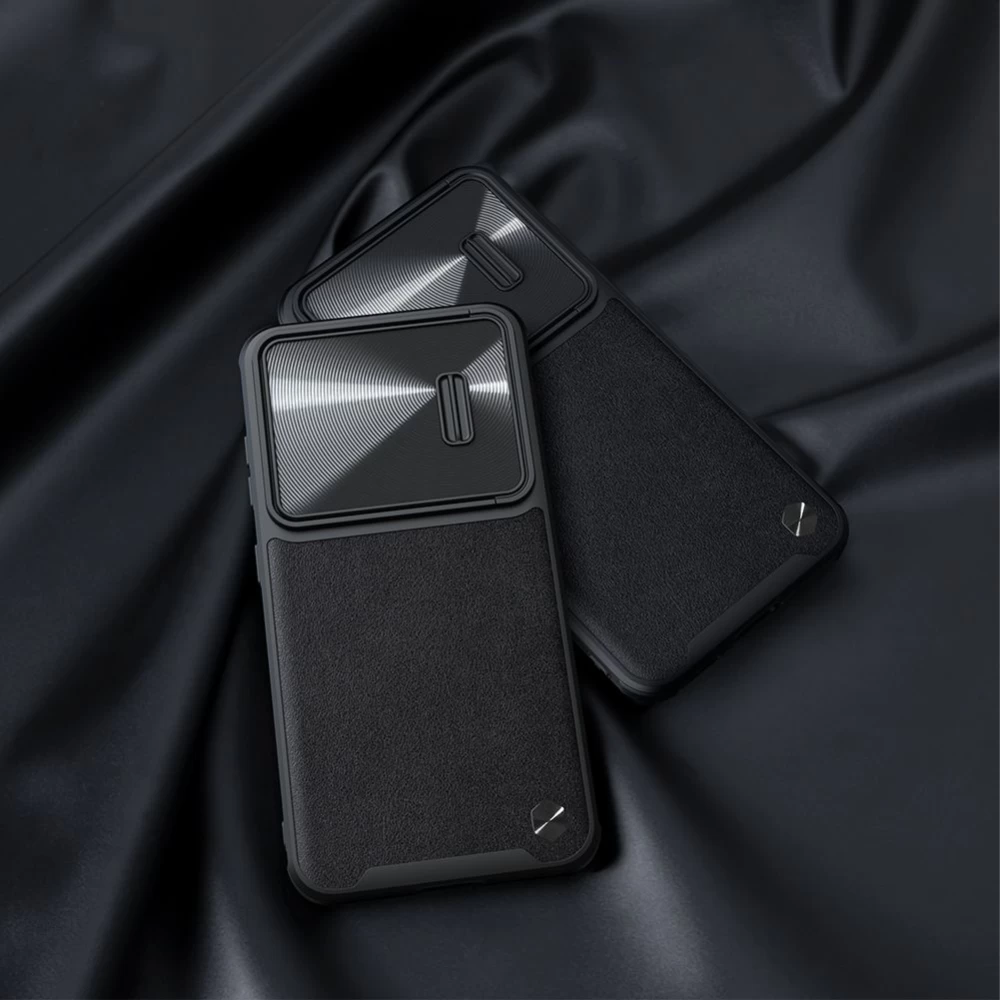 Samsung Galaxy S23 Plus dėklas Juoda NILLKIN CAMSHIELD S LEATHER
