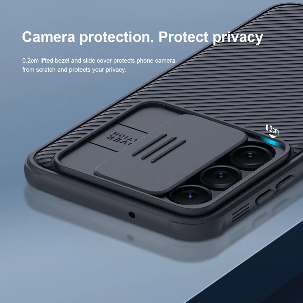 Samsung Galaxy S23 Plus dėklas Juoda NILLKIN CAMSHIELD PRO