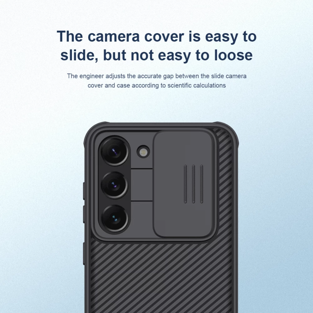 Samsung Galaxy S23 Plus dėklas Juoda NILLKIN CAMSHIELD PRO