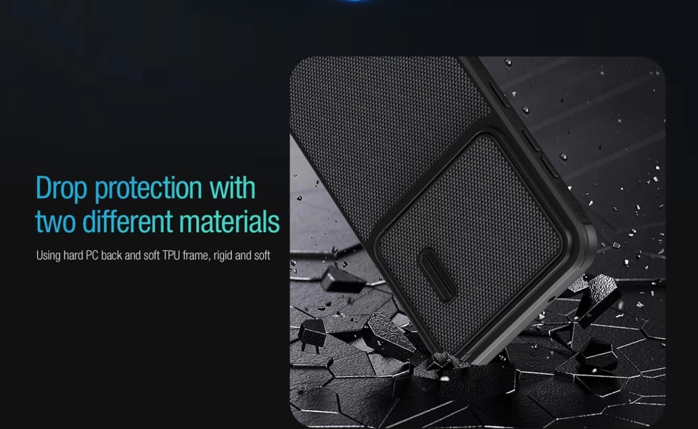 Samsung Galaxy S23 Plus dėklas Juoda NILLKIN TEXTURED S
