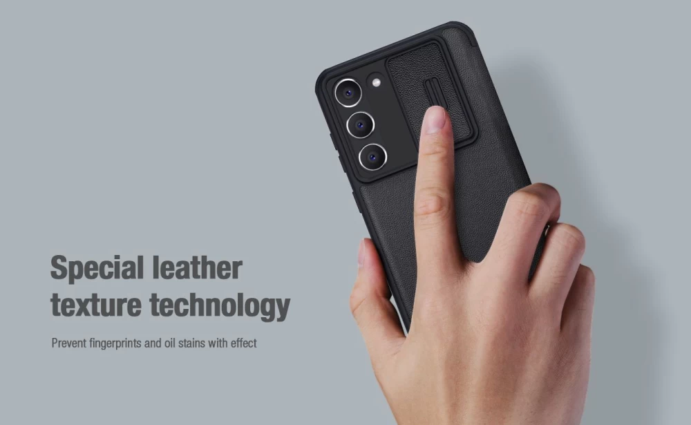 Samsung Galaxy S23 Plus fodral svart NILLKIN QIN PRO LEATHER (PLAIN)