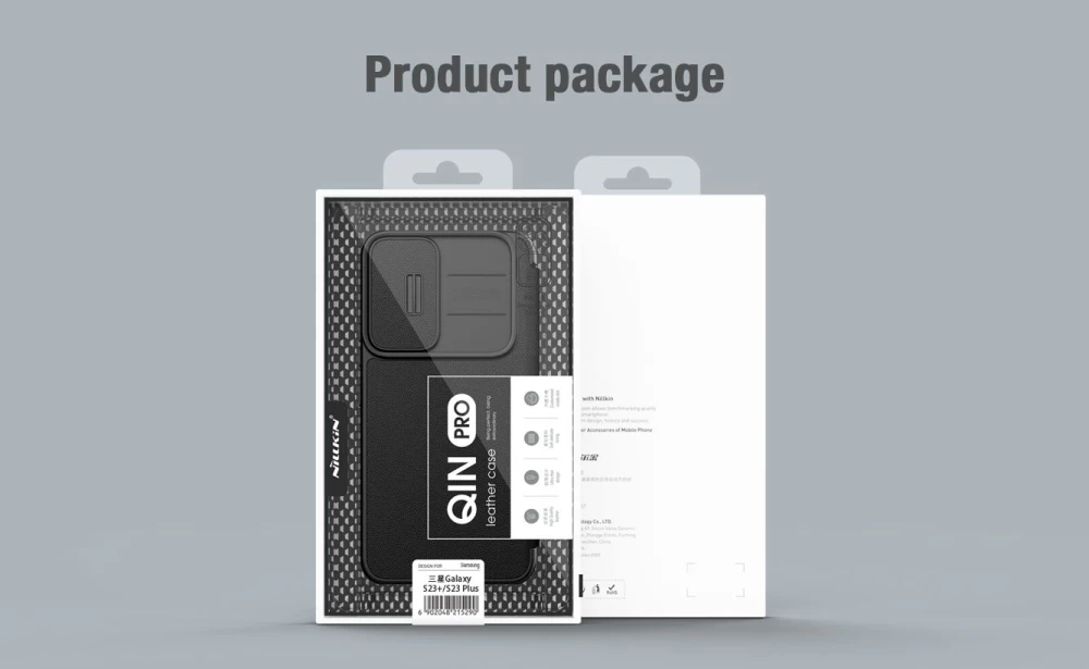 Samsung Galaxy S23 Plus fodral svart NILLKIN QIN PRO LEATHER (PLAIN)