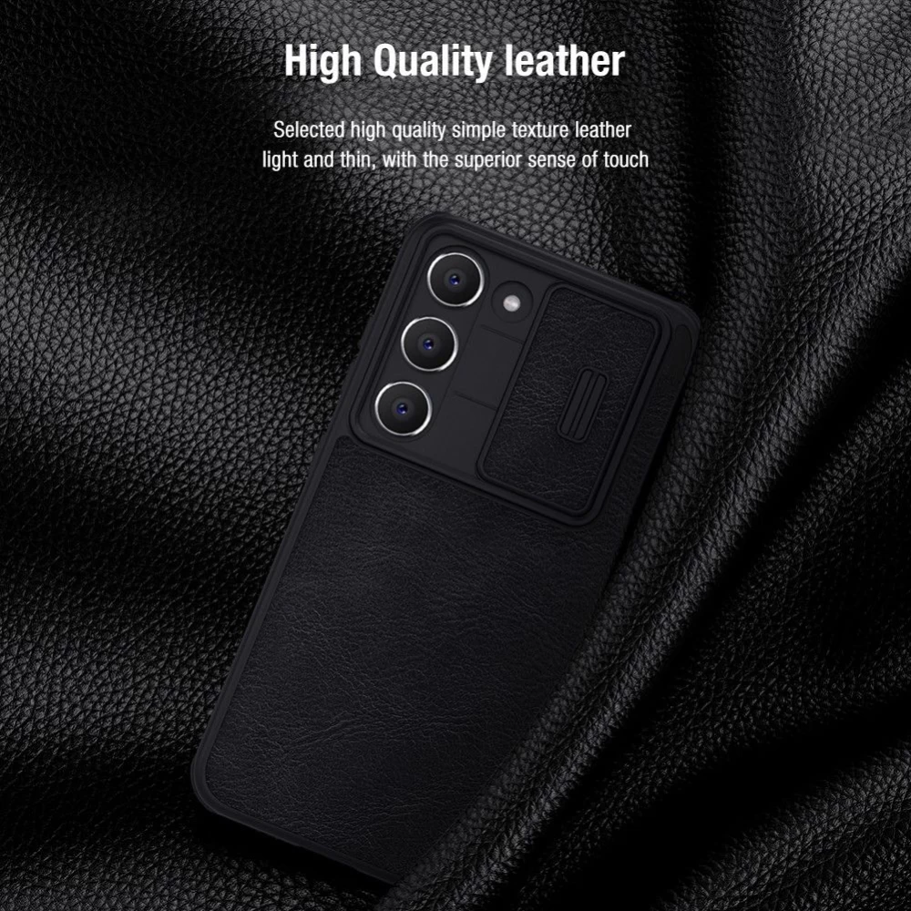 Samsung Galaxy S23 Plus dėklas Juoda NILLKIN QIN PRO LEATHER