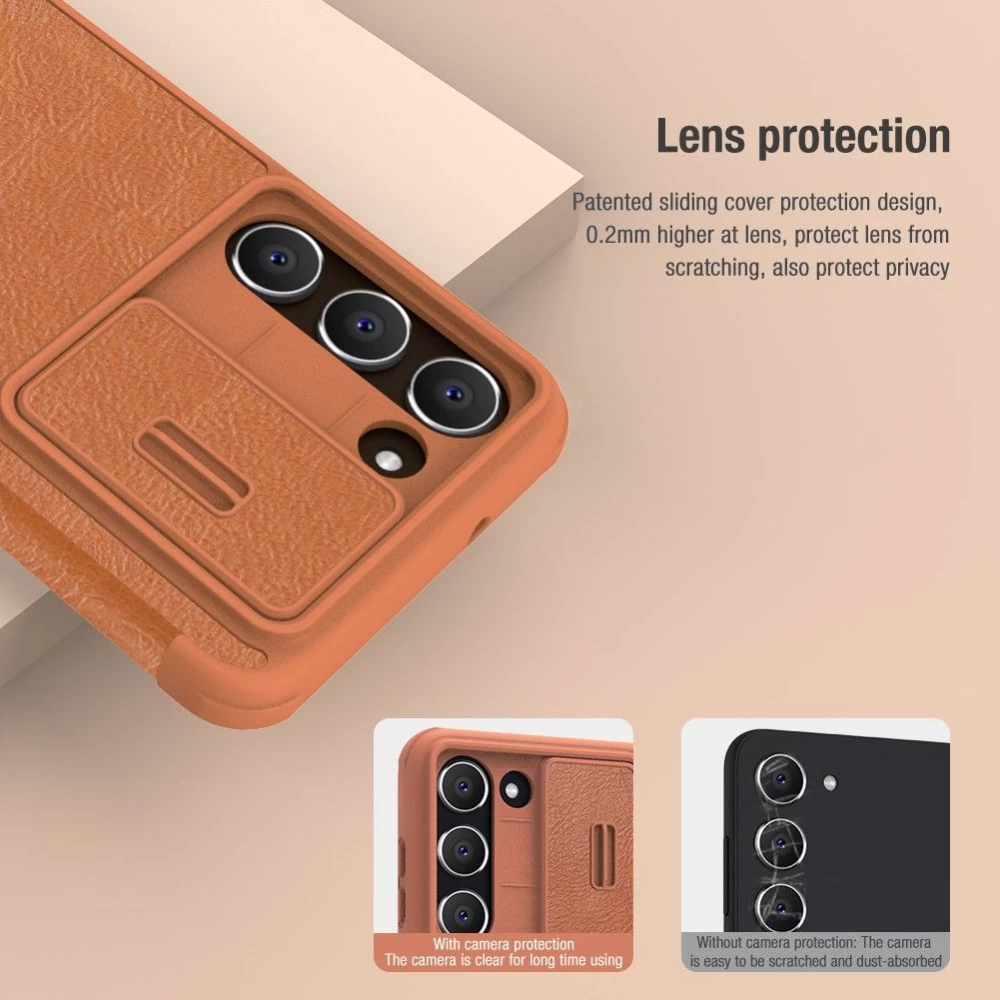 Samsung Galaxy S23 Plus dėklas Juoda NILLKIN QIN PRO LEATHER