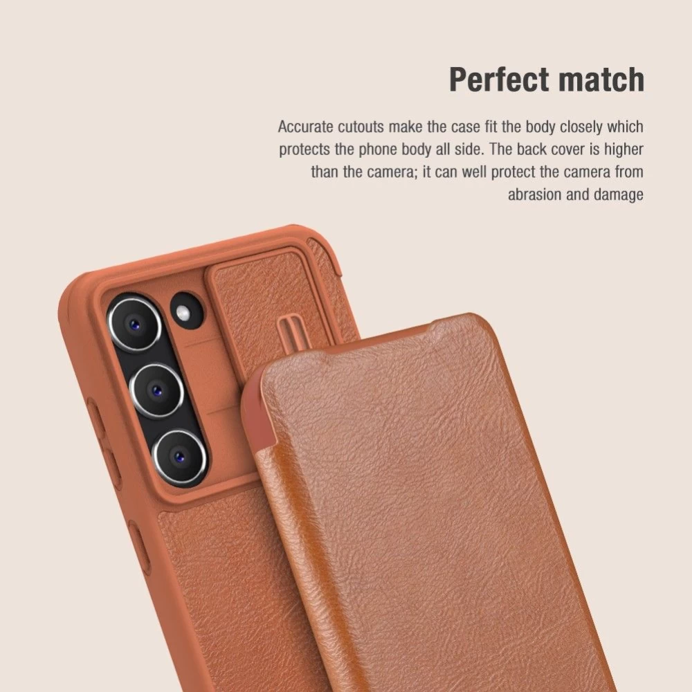 Samsung Galaxy S23 Plus dėklas Juoda NILLKIN QIN PRO LEATHER