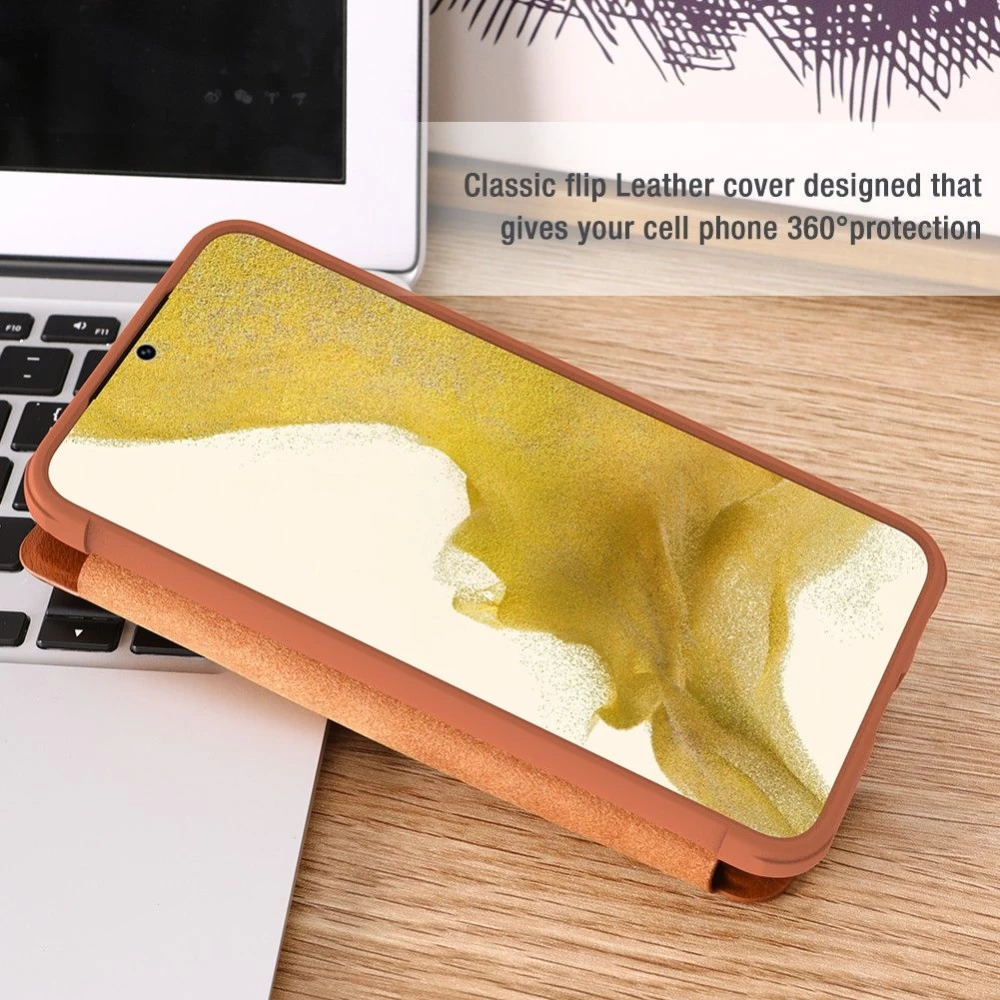 Samsung Galaxy S23 Plus dėklas Juoda NILLKIN QIN PRO LEATHER