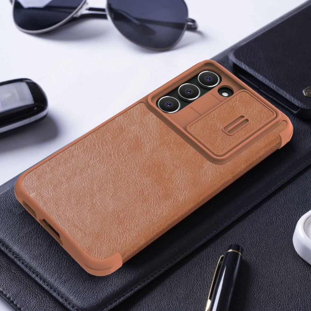 Samsung Galaxy S23 Plus dėklas Juoda NILLKIN QIN PRO LEATHER