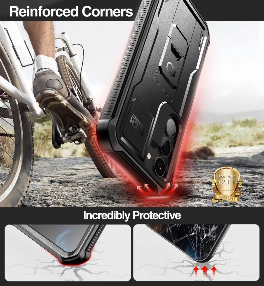 Samsung Galaxy S23 Plus dėklas Juoda TECH-PROTECT KEVLAR PRO