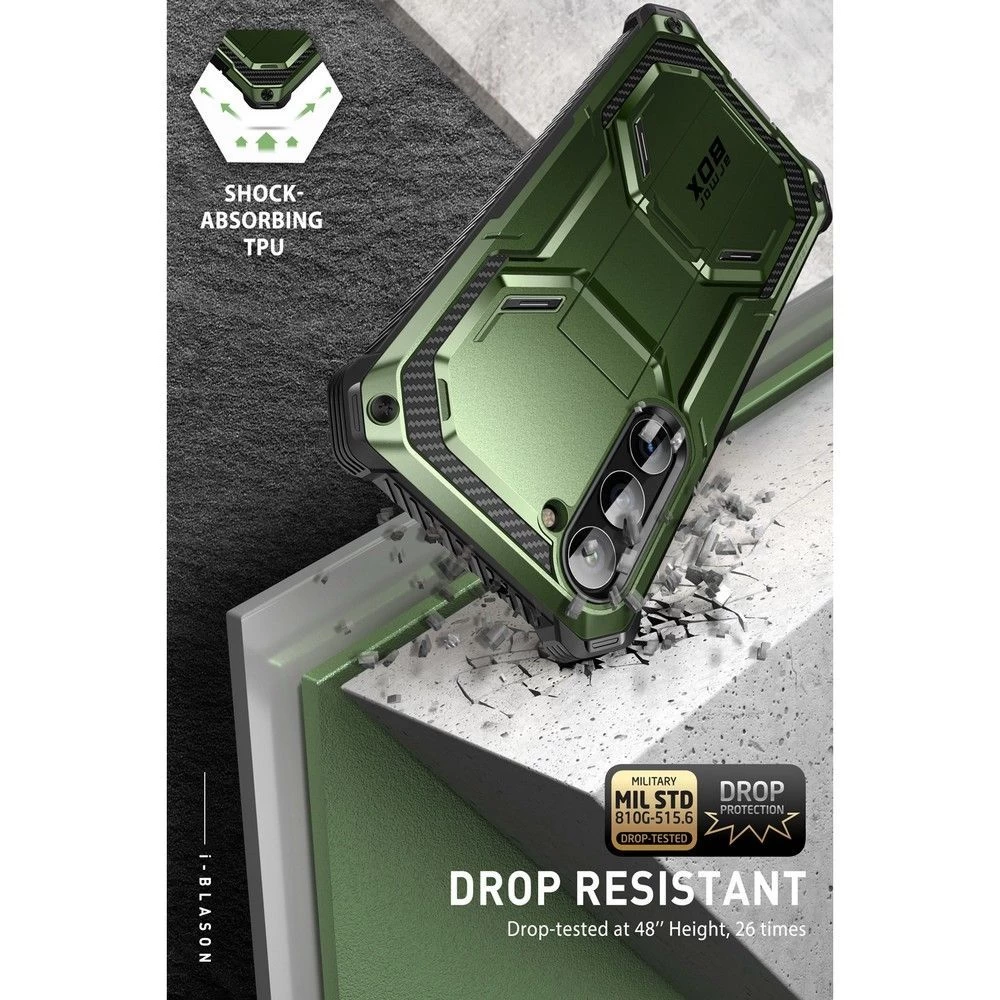 Samsung Galaxy S23 Plus dėklas žalia SUPCASE IBLSN ARMORBOX 2-SET