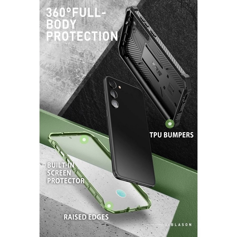 Samsung Galaxy S23 Plus dėklas žalia SUPCASE IBLSN ARMORBOX 2-SET