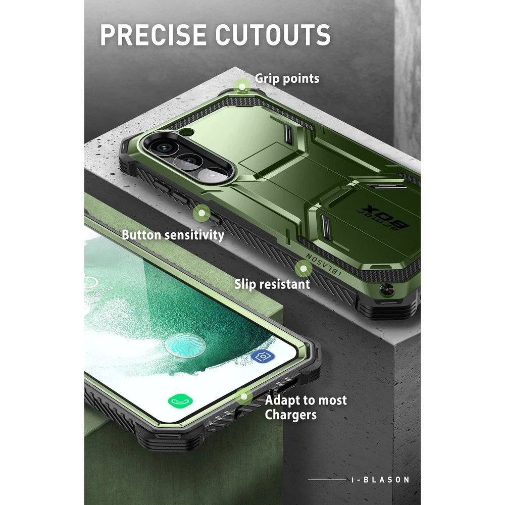 Samsung Galaxy S23 Plus dėklas žalia SUPCASE IBLSN ARMORBOX 2-SET