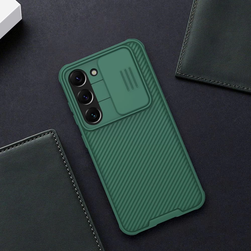 Samsung Galaxy S23 Plus dėklas žalia NILLKIN CAMSHIELD PRO