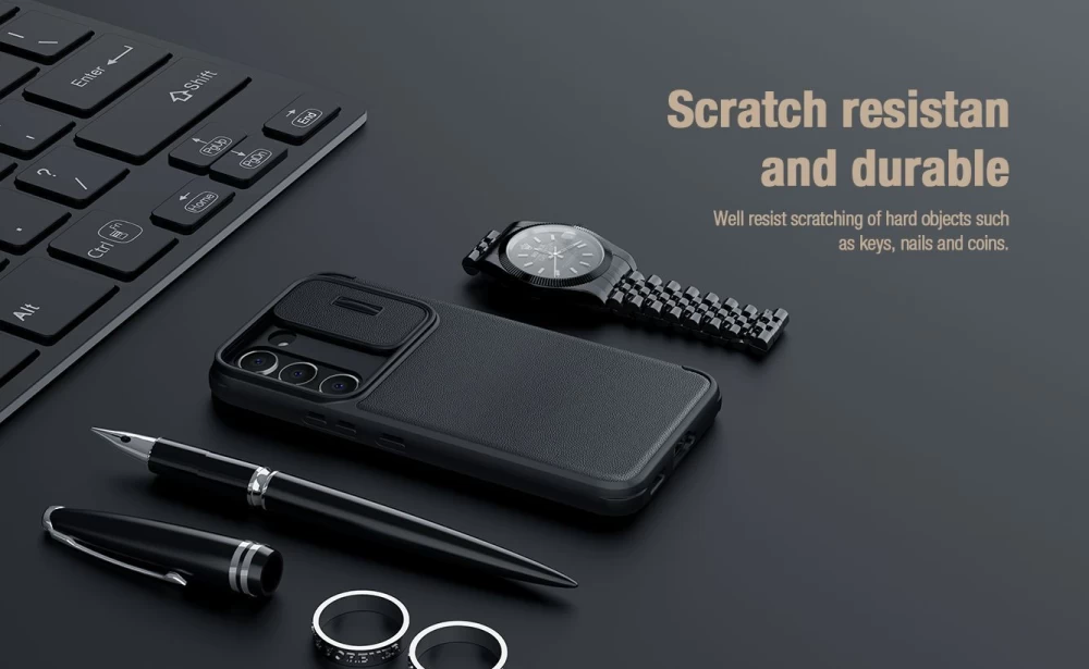 Samsung Galaxy S23 Plus dėklas žalia NILLKIN QIN PRO LEATHER (PLAIN)