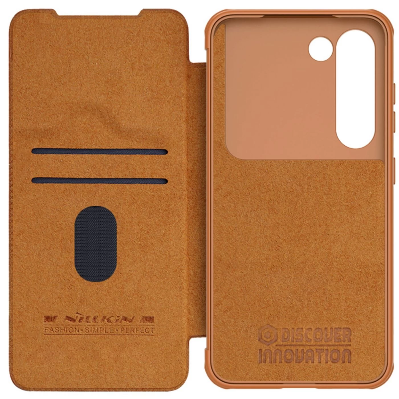 Samsung Galaxy S23 Plus dėklas rudas NILLKIN QIN PRO LEATHER