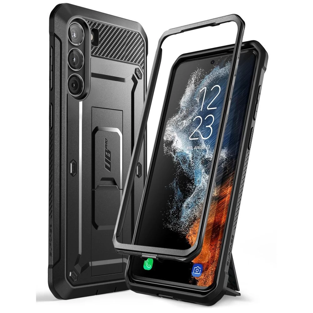 Samsung Galaxy S23 Plus dėklas Juoda SUPCASE UNICORN BEETLE PRO