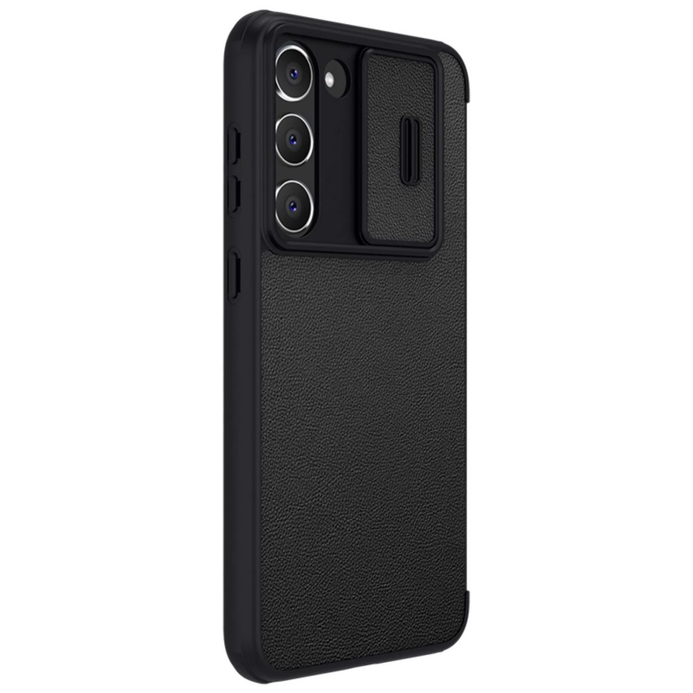 Samsung Galaxy S23 Plus fodral svart NILLKIN QIN PRO LEATHER (PLAIN)