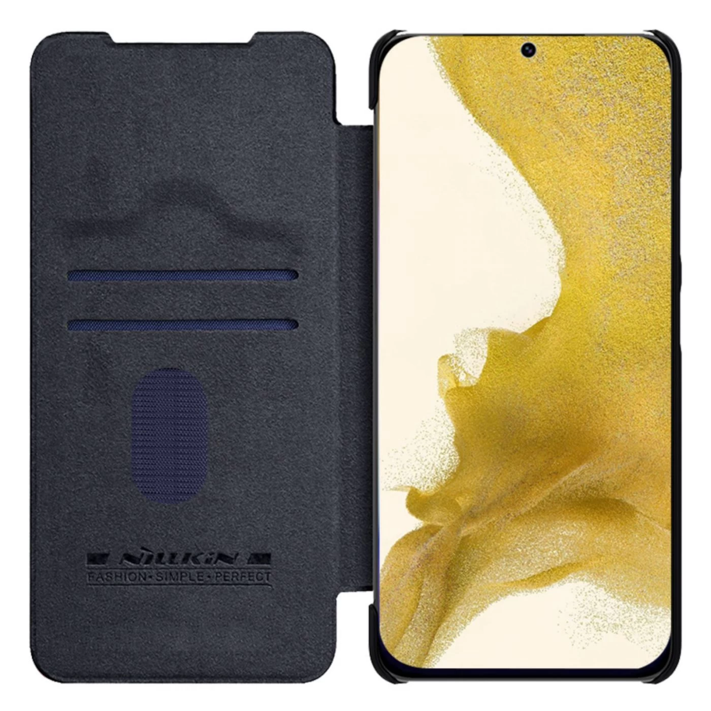 Samsung Galaxy S23 Plus dėklas Juoda NILLKIN QIN PRO LEATHER