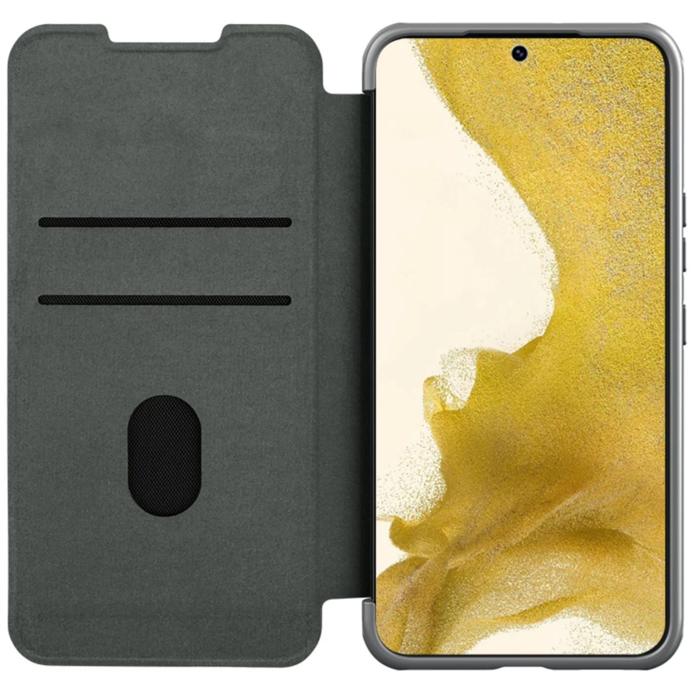 Samsung Galaxy S23 Plus dėklas pilkas NILLKIN QIN PRO LEATHER (CLOTH)