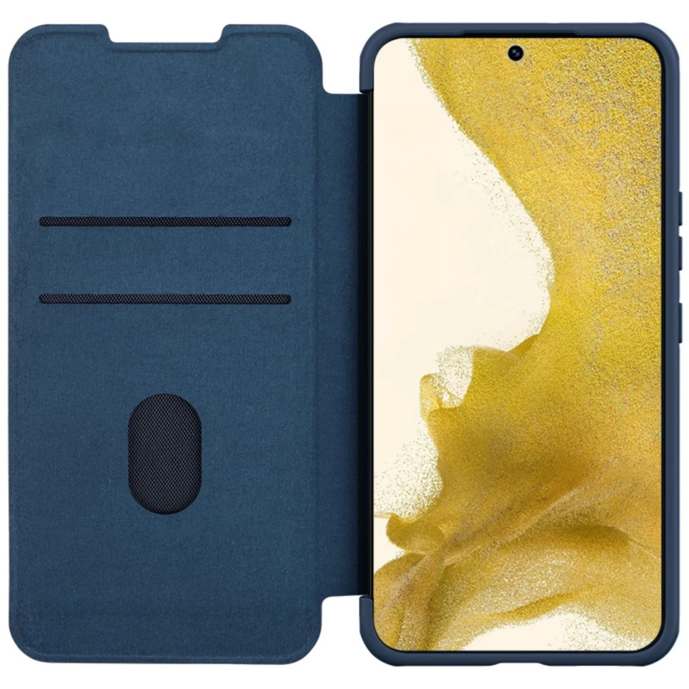 Samsung Galaxy S23 Plus dėklas mėlyna NILLKIN QIN PRO LEATHER (CLOTH)