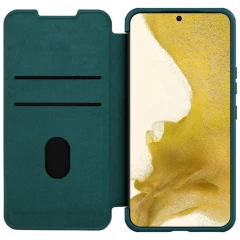 Samsung Galaxy S23 Plus dėklas žalia NILLKIN QIN PRO LEATHER (PLAIN)