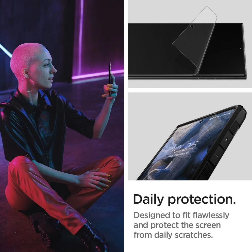 Samsung Galaxy S23 Ultra apsauginis stiklas  SPIGEN NEO FLEX 2-PACK ULTRA