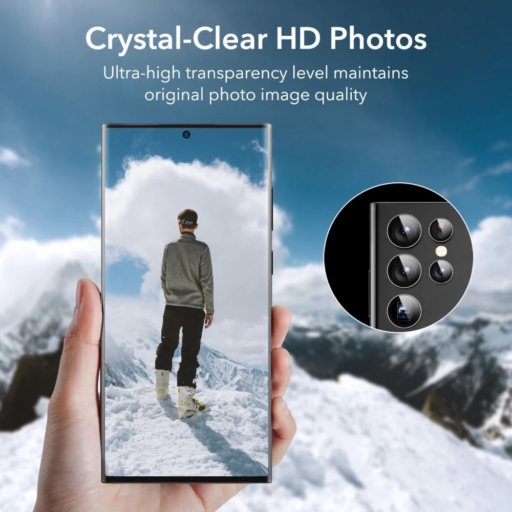 Samsung Galaxy S23 Ultra apsauginis stiklas skaidrus ESR CAMERA PROTECTOR