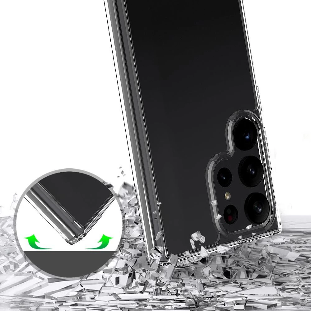 Samsung Galaxy S23 Ultra чехол прозрачный TECH-PROTECT FLEXAIR HYBRID