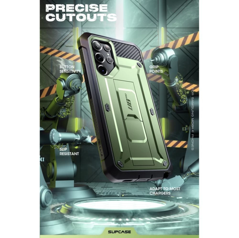 Samsung Galaxy S23 Ultra dėklas žalia SUPCASE UNICORN BEETLE PRO