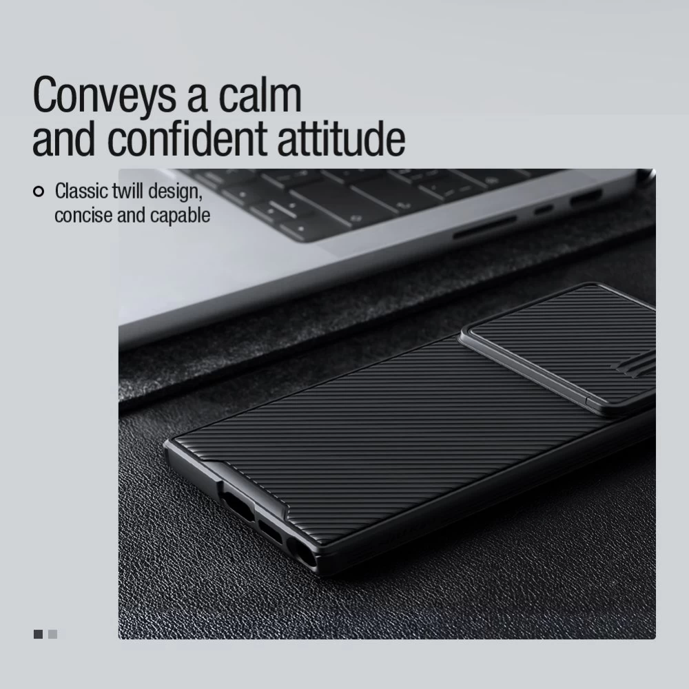 Samsung Galaxy S23 Ultra dėklas mėlyna NILLKIN CAMSHIELD S