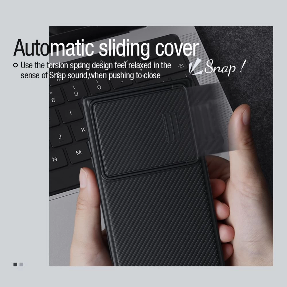 Samsung Galaxy S23 Ultra dėklas mėlyna NILLKIN CAMSHIELD S