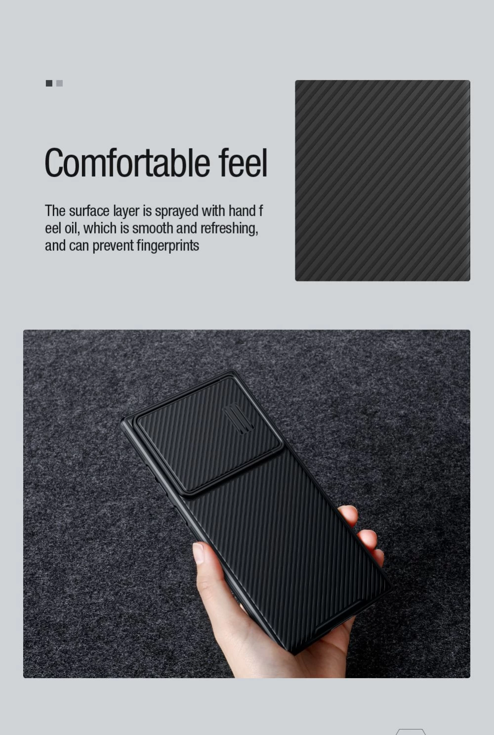 Samsung Galaxy S23 Ultra dėklas mėlyna NILLKIN CAMSHIELD S