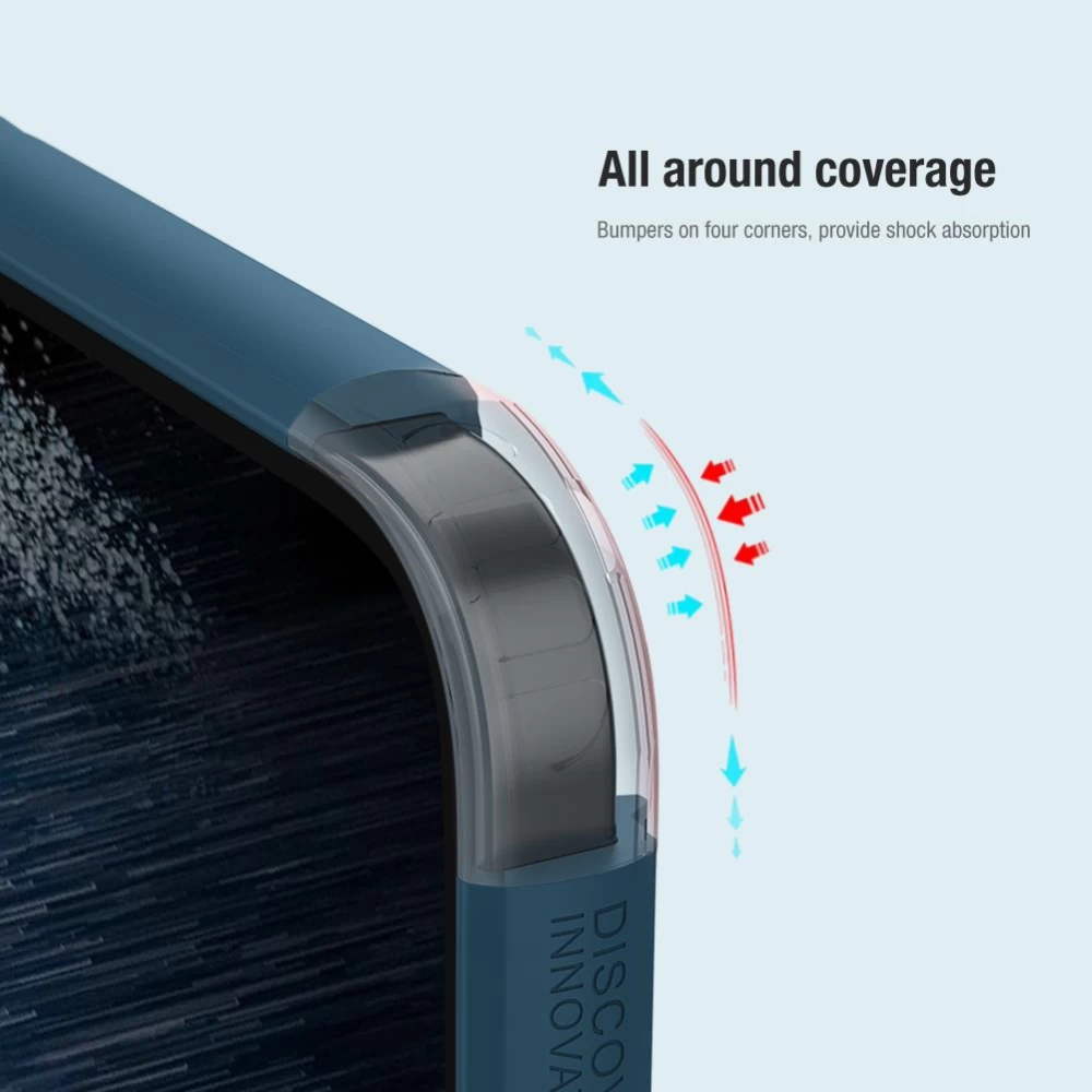 Samsung Galaxy S23 Ultra dėklas mėlyna NILLKIN SUPER FROSTED SHIELD PRO