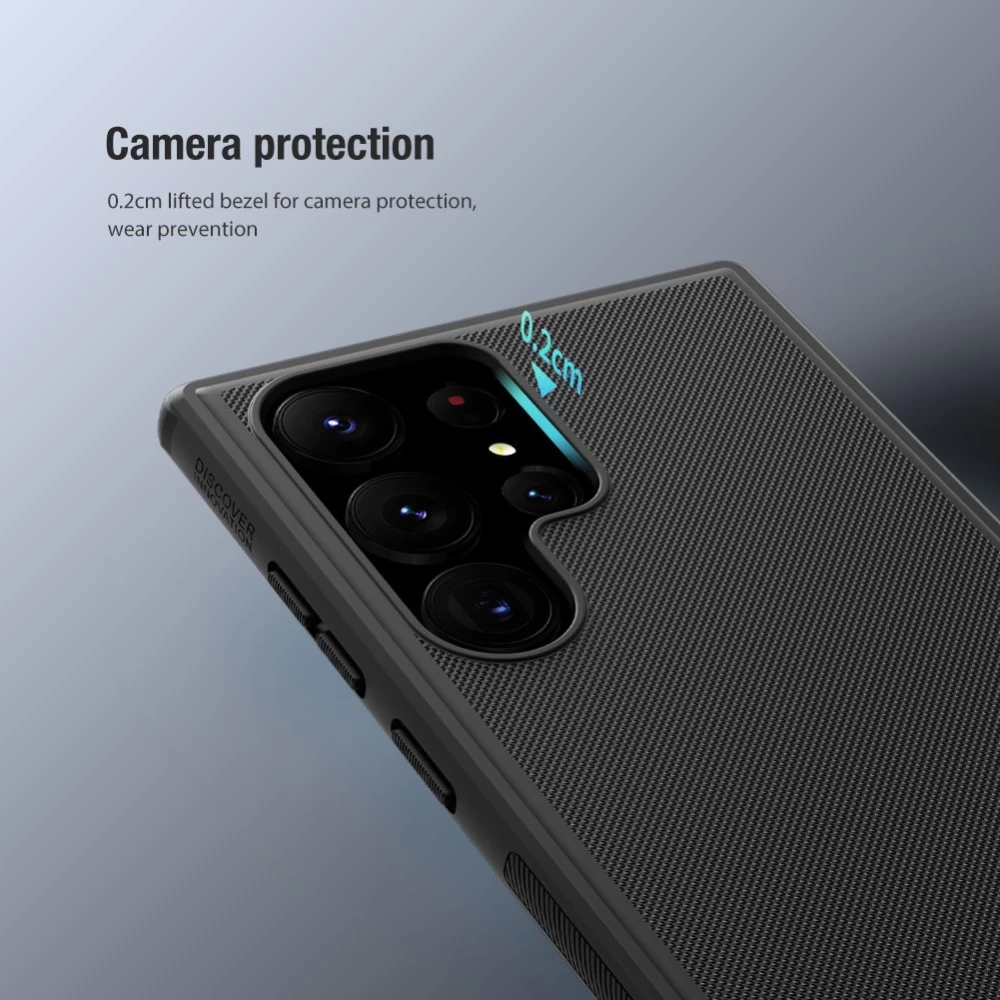 Samsung Galaxy S23 Ultra dėklas mėlyna NILLKIN SUPER FROSTED SHIELD PRO