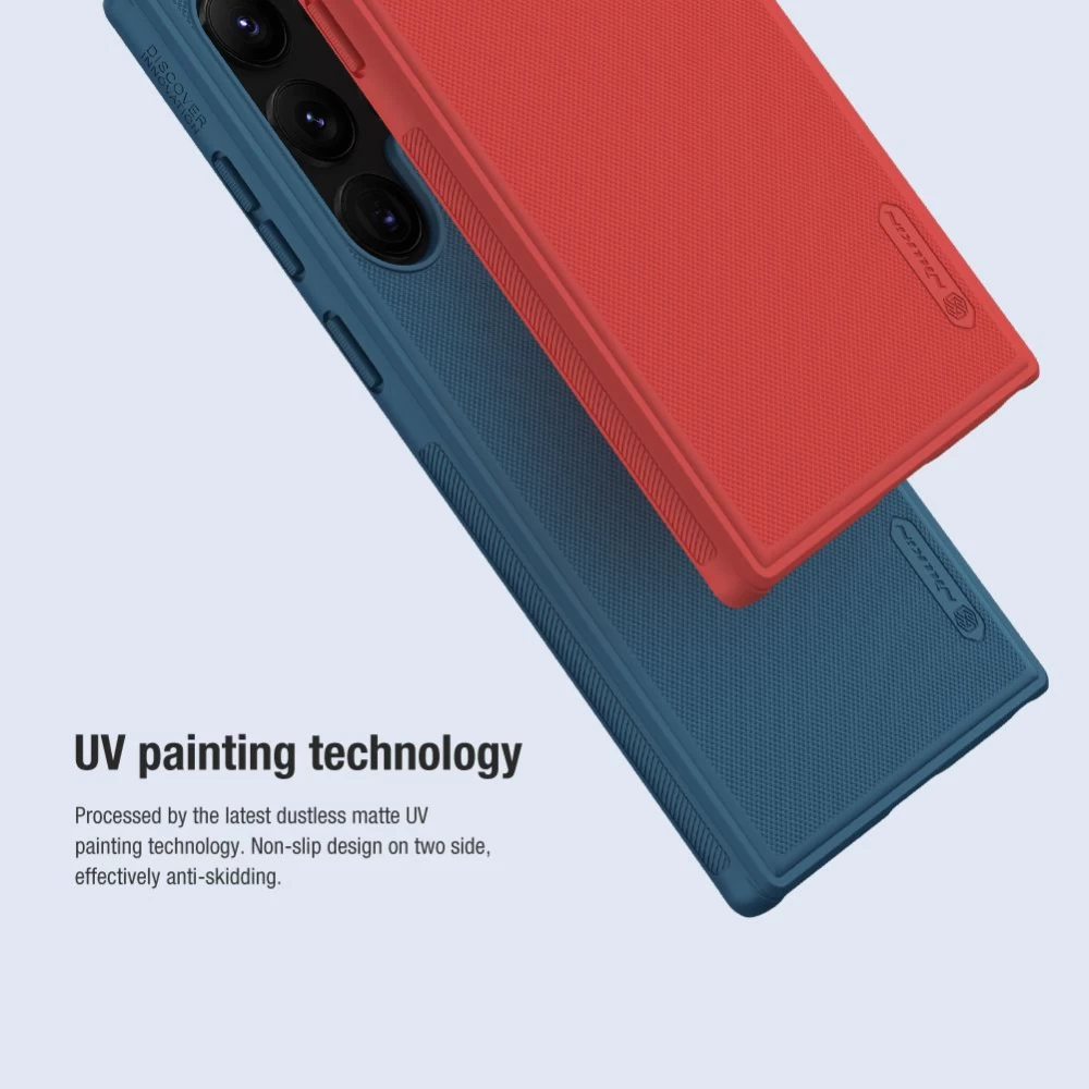 Samsung Galaxy S23 Ultra dėklas mėlyna NILLKIN SUPER FROSTED SHIELD PRO