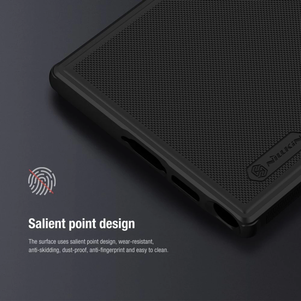 Samsung Galaxy S23 Ultra dėklas mėlyna NILLKIN SUPER FROSTED SHIELD PRO