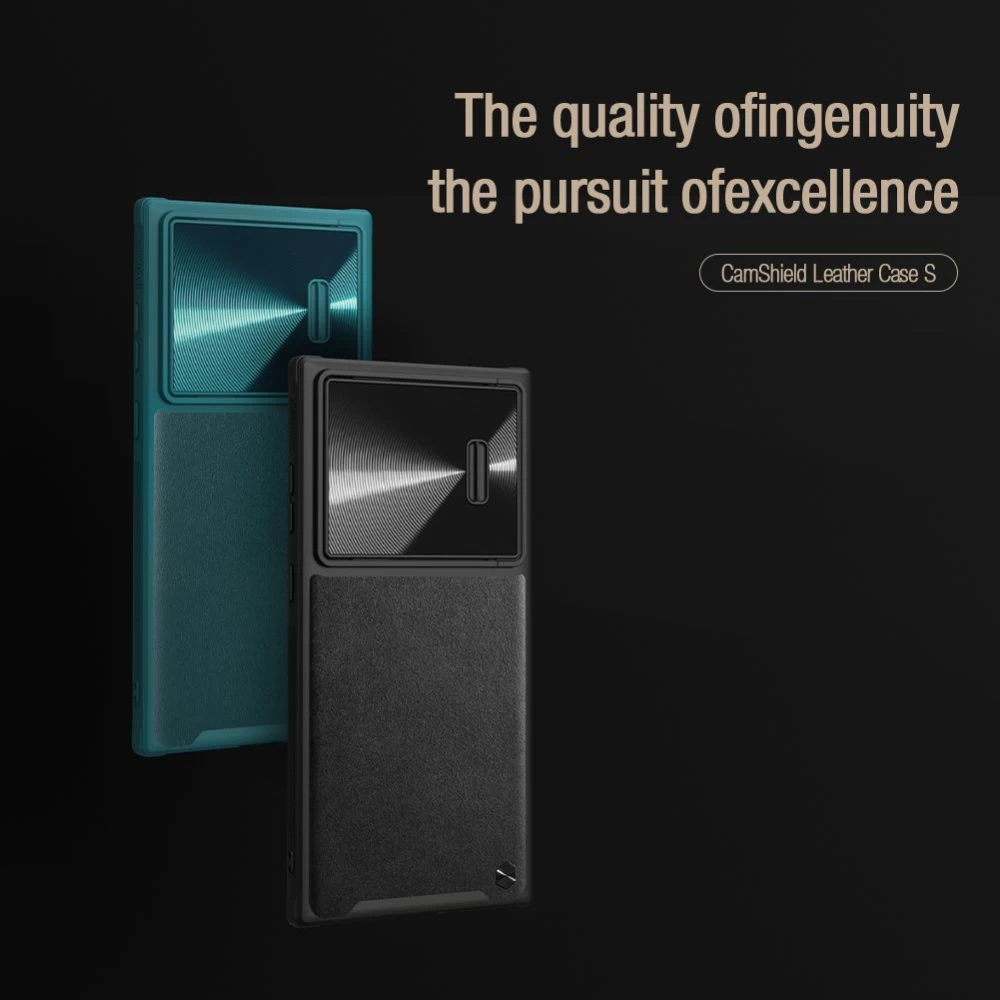 Samsung Galaxy S23 Ultra dėklas mėlyna NILLKIN CAMSHIELD S LEATHER