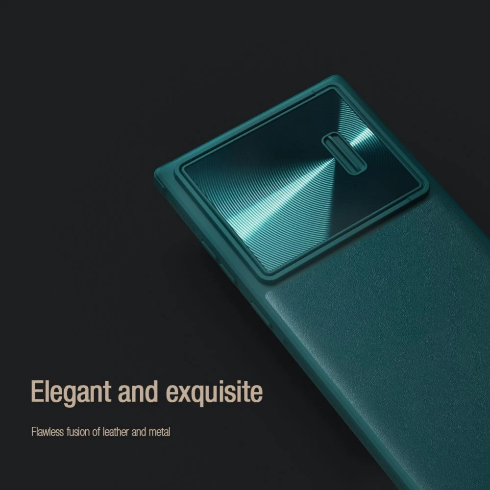 Samsung Galaxy S23 Ultra dėklas mėlyna NILLKIN CAMSHIELD S LEATHER