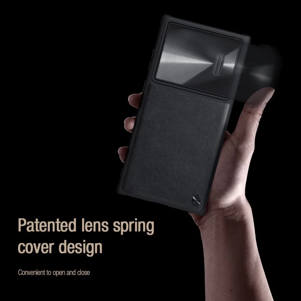 Samsung Galaxy S23 Ultra dėklas mėlyna NILLKIN CAMSHIELD S LEATHER