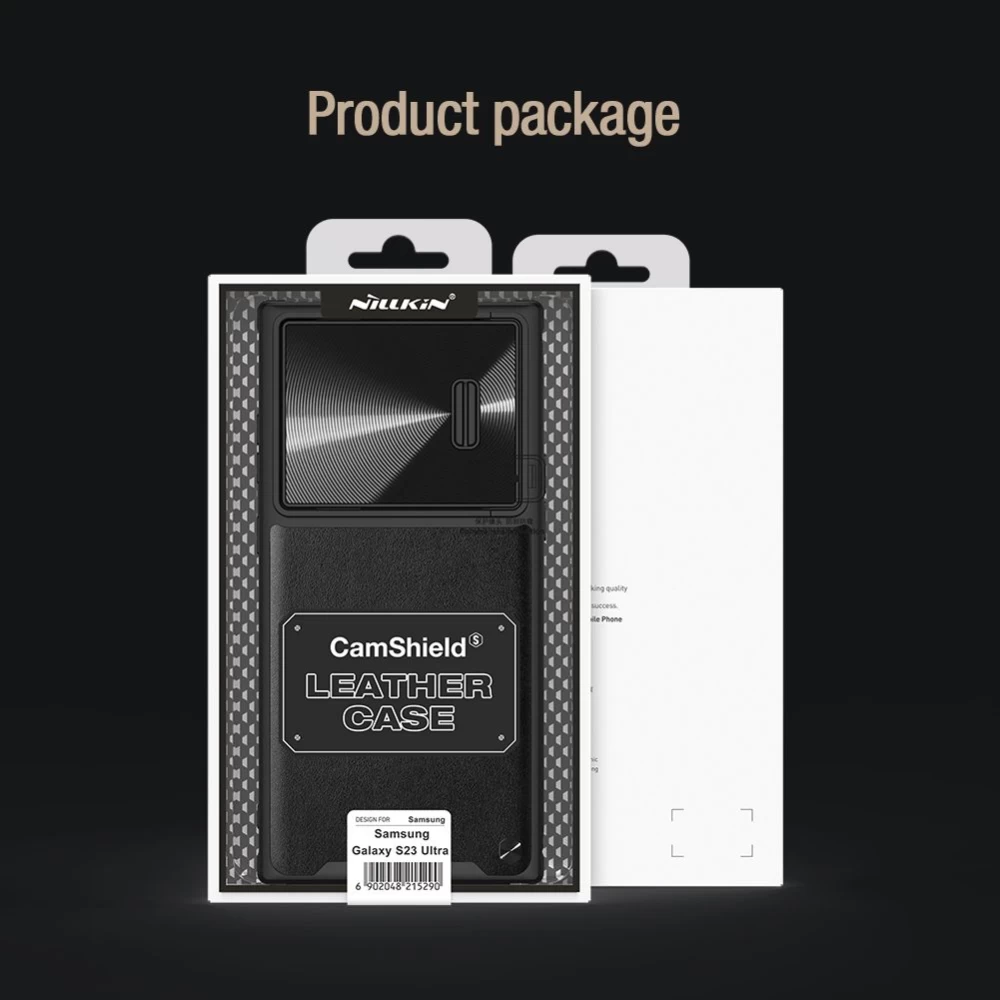 Samsung Galaxy S23 Ultra dėklas mėlyna NILLKIN CAMSHIELD S LEATHER