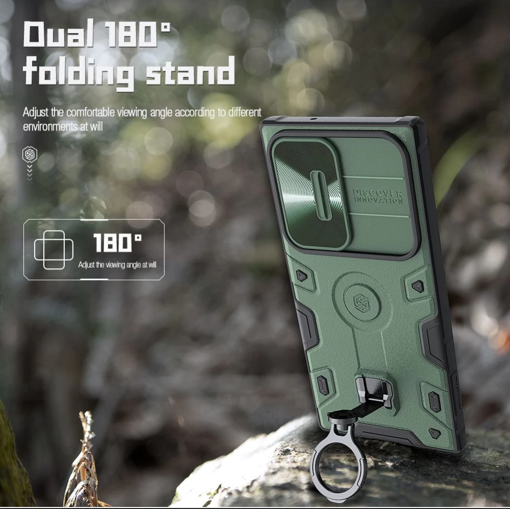 Samsung Galaxy S23 Ultra dėklas mėlyna NILLKIN CAMSHIELD ARMOR PRO