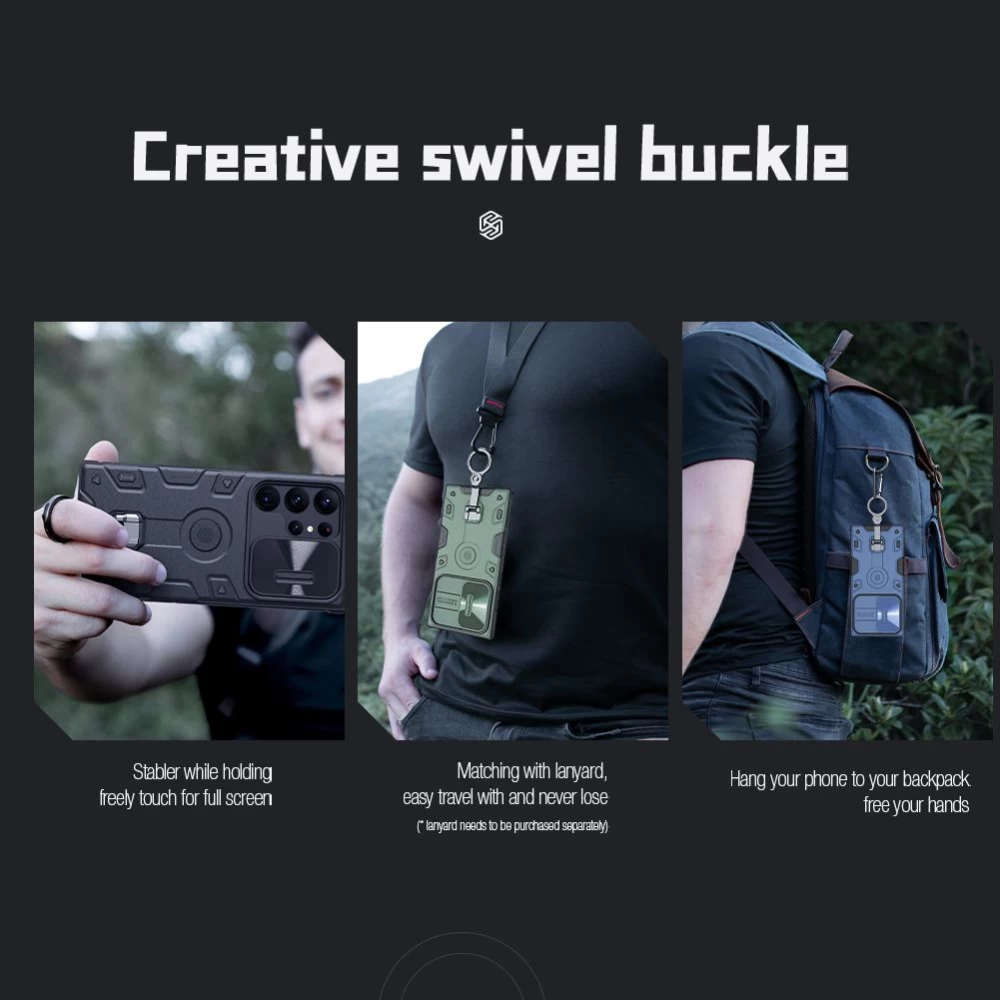 Samsung Galaxy S23 Ultra dėklas mėlyna NILLKIN CAMSHIELD ARMOR PRO