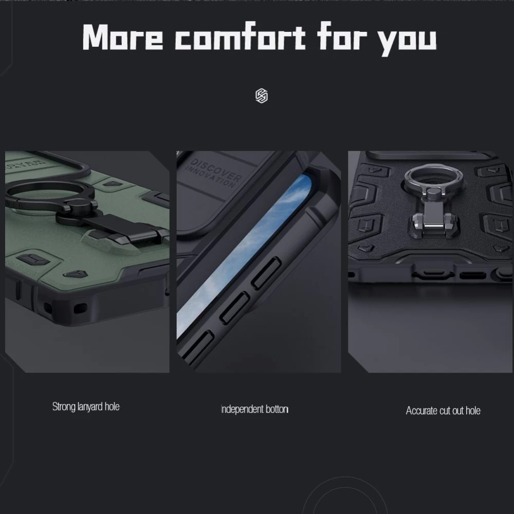 Samsung Galaxy S23 Ultra dėklas mėlyna NILLKIN CAMSHIELD ARMOR PRO