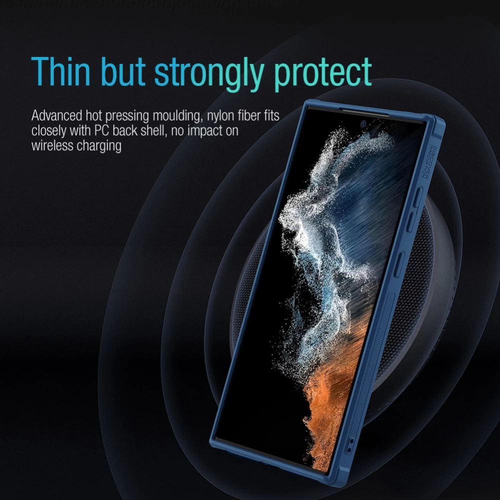Samsung Galaxy S23 Ultra dėklas mėlyna NILLKIN TEXTURED S