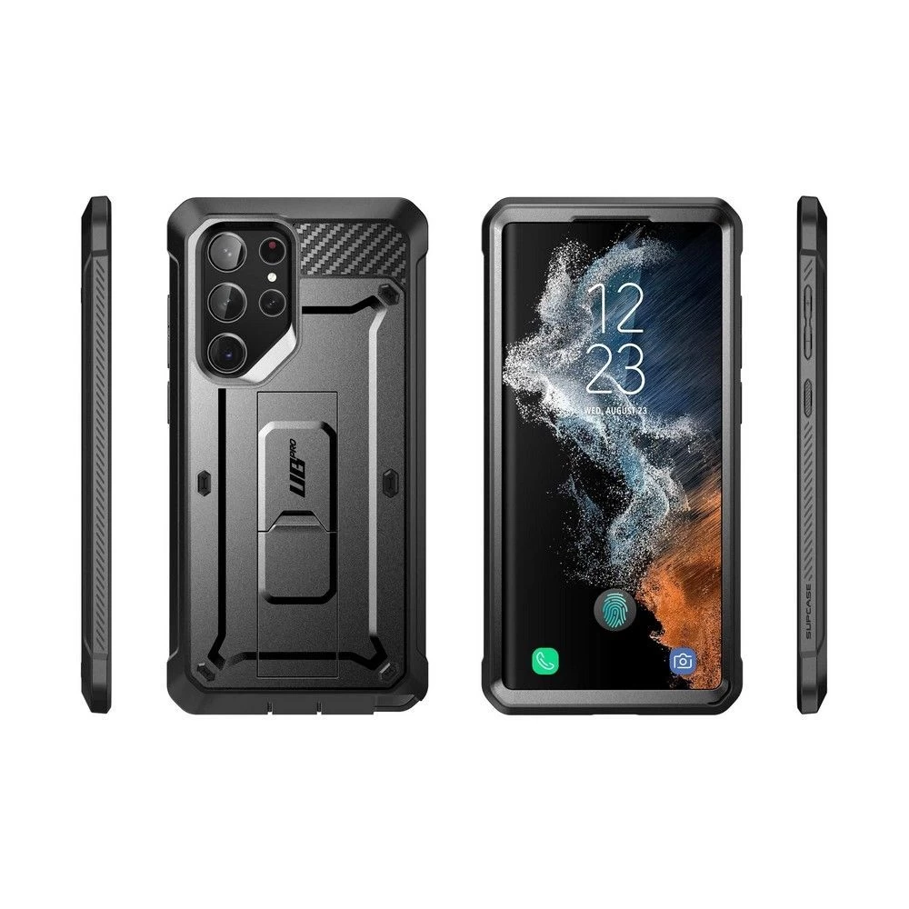 Samsung Galaxy S23 Ultra dėklas Juoda SUPCASE UNICORN BEETLE PRO 2-SET