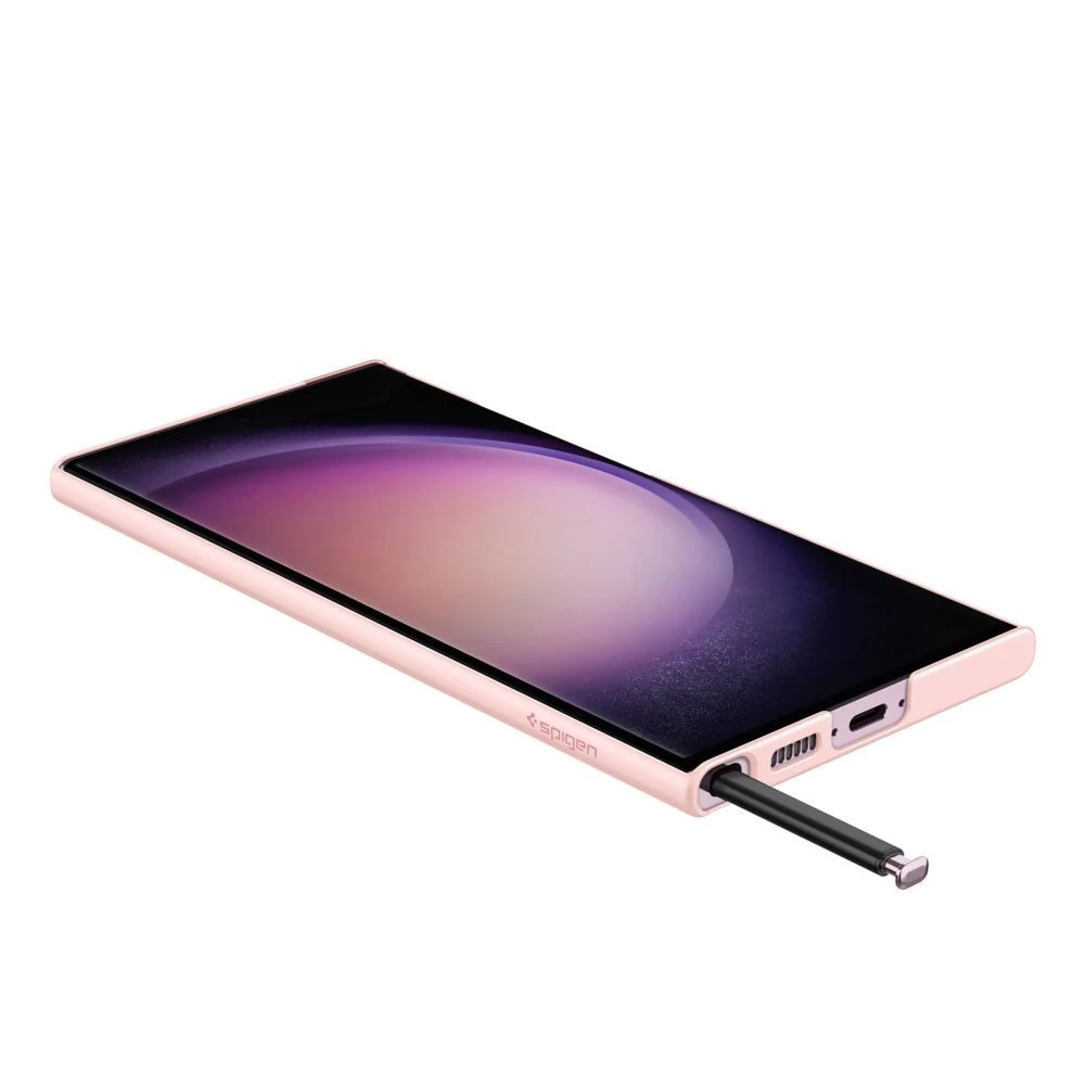 Samsung Galaxy S23 Ultra dėklas rožinis SPIGEN AIRSKIN