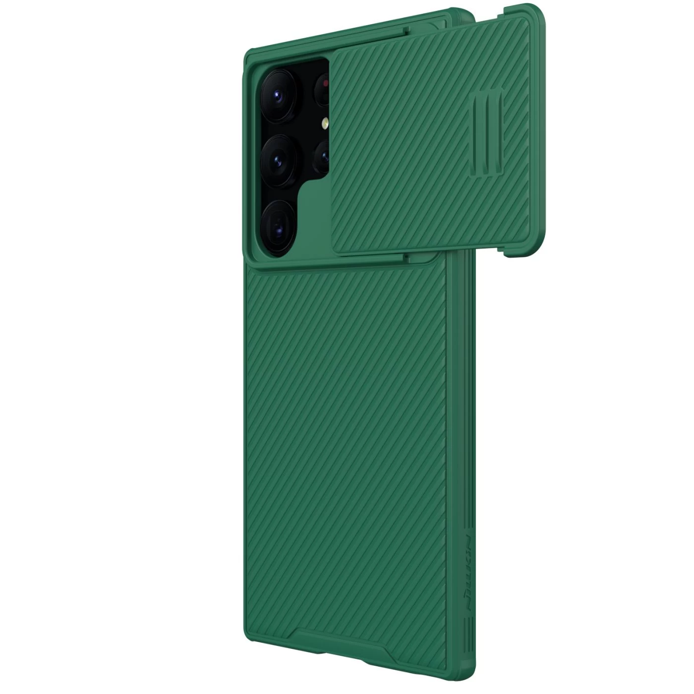 Samsung Galaxy S23 Ultra dėklas žalia NILLKIN CAMSHIELD S