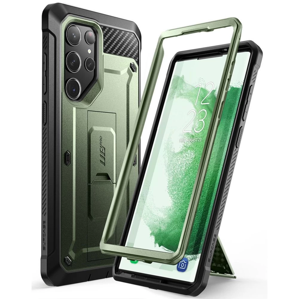 Samsung Galaxy S23 Ultra dėklas žalia SUPCASE UNICORN BEETLE PRO