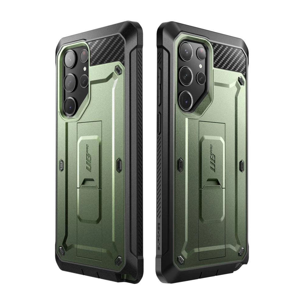 Samsung Galaxy S23 Ultra dėklas žalia SUPCASE UNICORN BEETLE PRO 2-SET