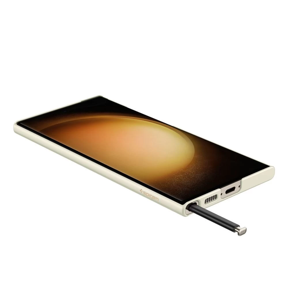 Samsung Galaxy S23 Ultra dėklas baltas SPIGEN AIRSKIN