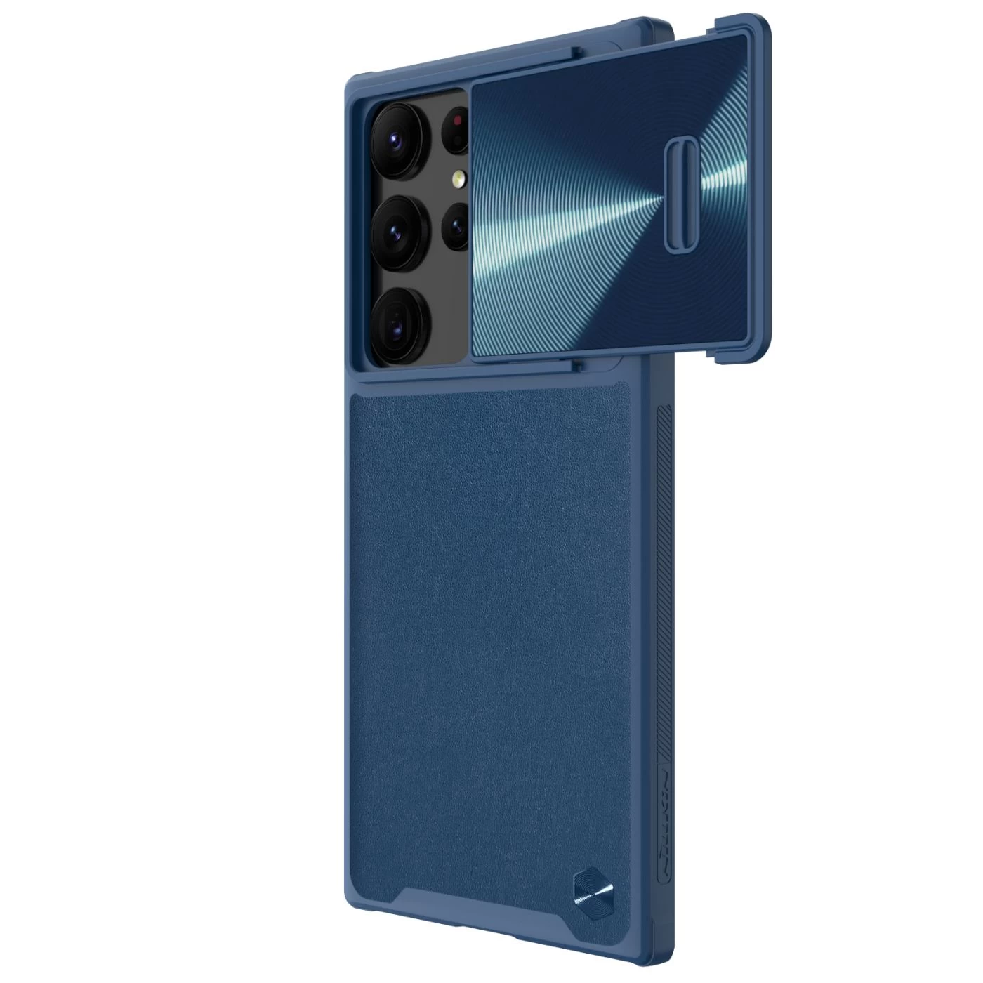 Samsung Galaxy S23 Ultra dėklas mėlyna NILLKIN CAMSHIELD S LEATHER